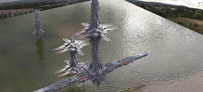 Dragon Space base  Low-poly 3D model