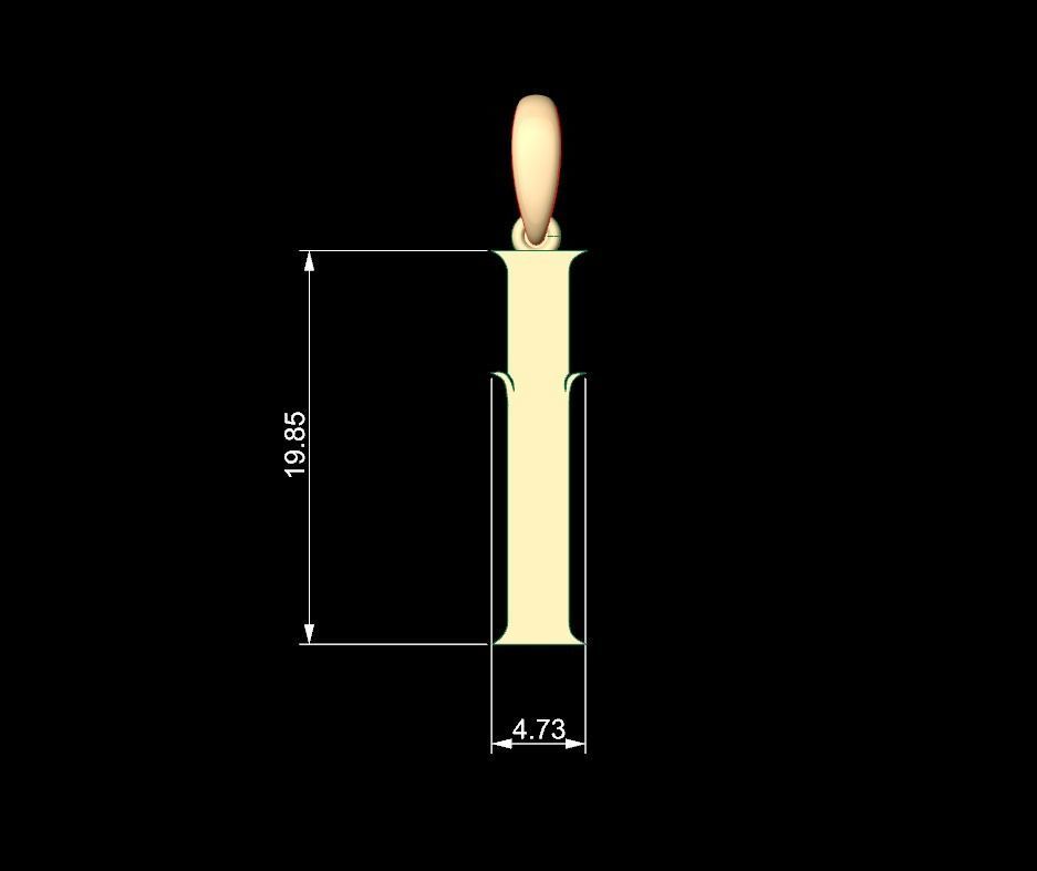Initial Letters Pendant SkinerScort I 3D print model_4