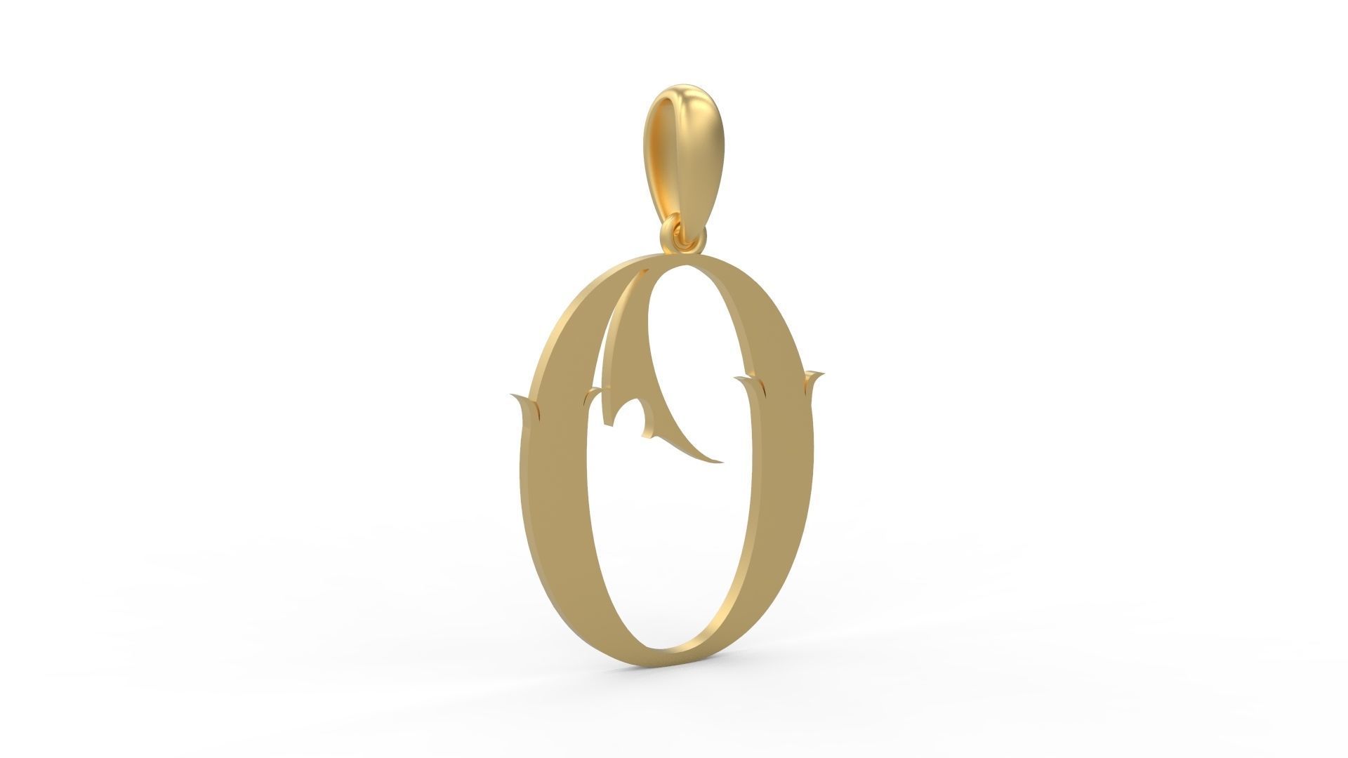 Initial Letters Pendant SkinerScort O 3D print model_3