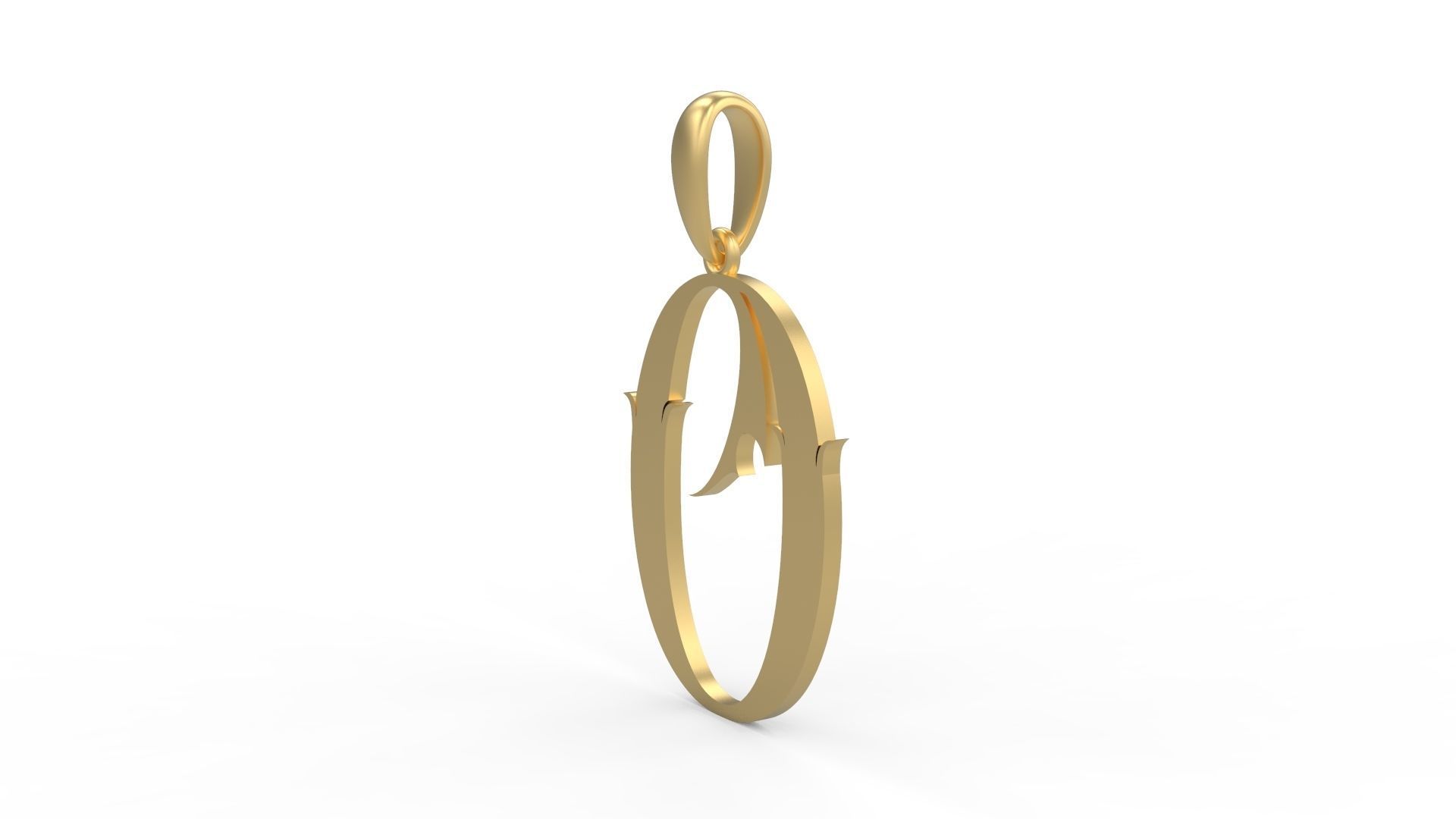 Initial Letters Pendant SkinerScort O 3D print model_1