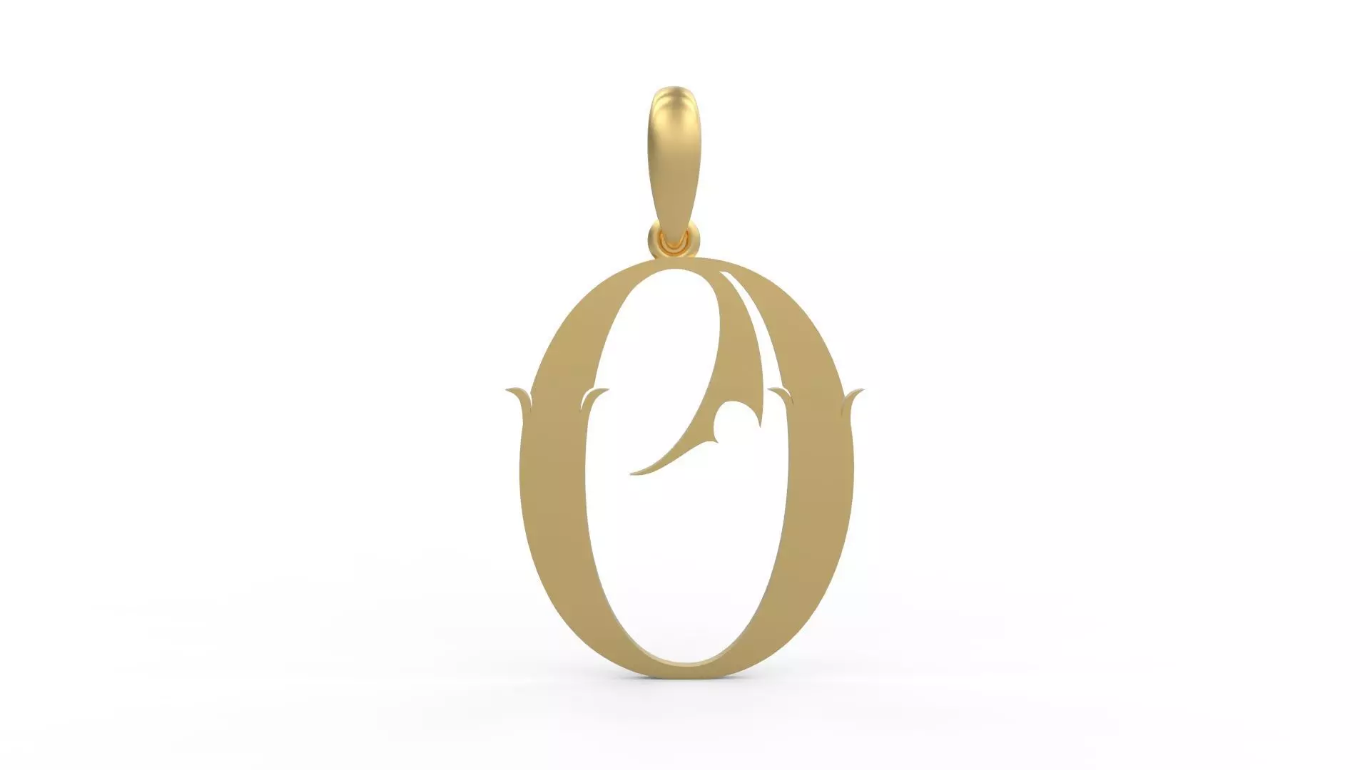 Initial Letters Pendant SkinerScort O 3D print model_0