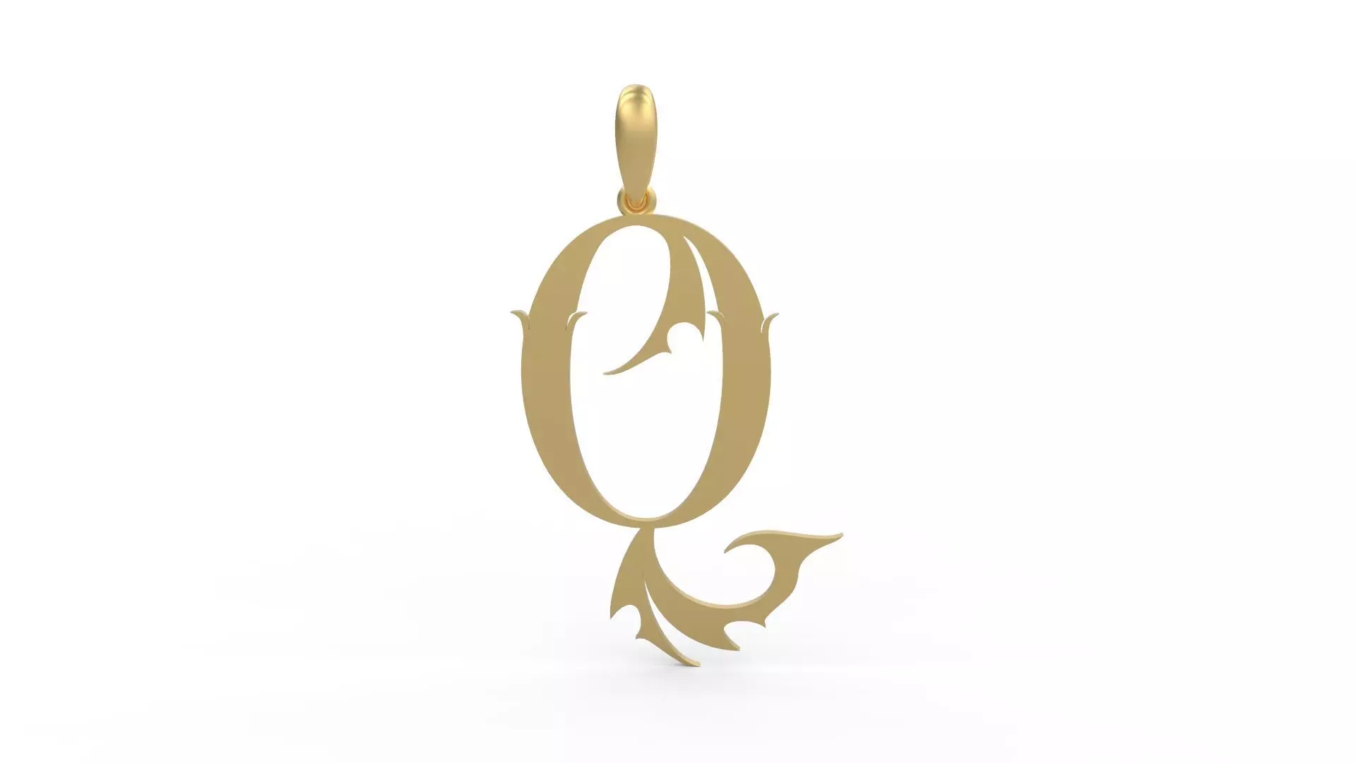 Initial Letters Pendant SkinerScort Q 3D print model_0