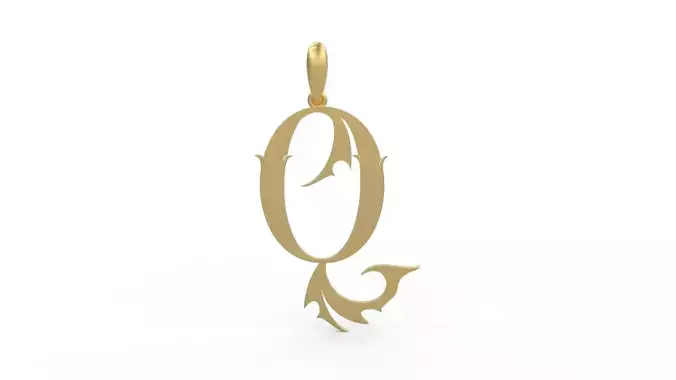Initial Letters Pendant SkinerScort Q 3D print model
