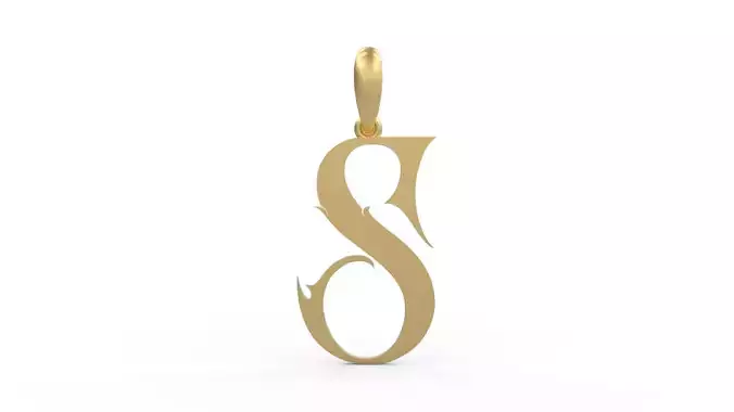 Initial Letters Pendant SkinerScort S 3D print model