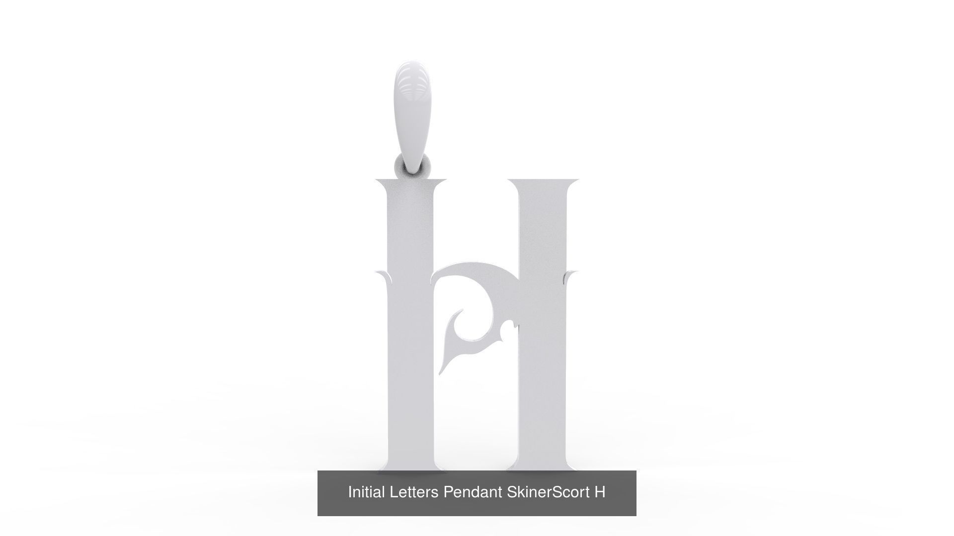 Initial Letters Pendant Alphabets SkinerScort 3D Model Collection_10