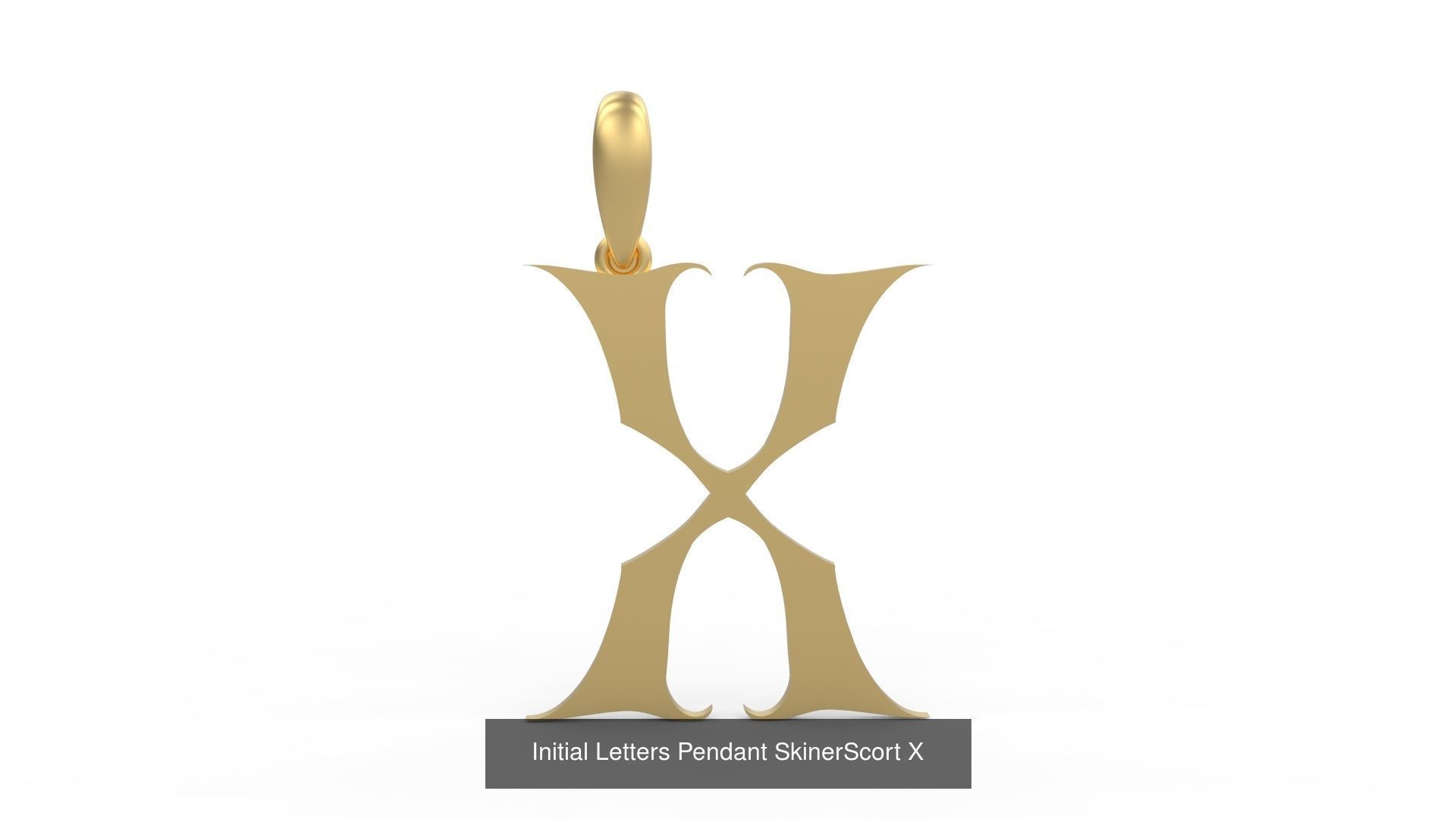 Initial Letters Pendant Alphabets SkinerScort 3D Model Collection_26