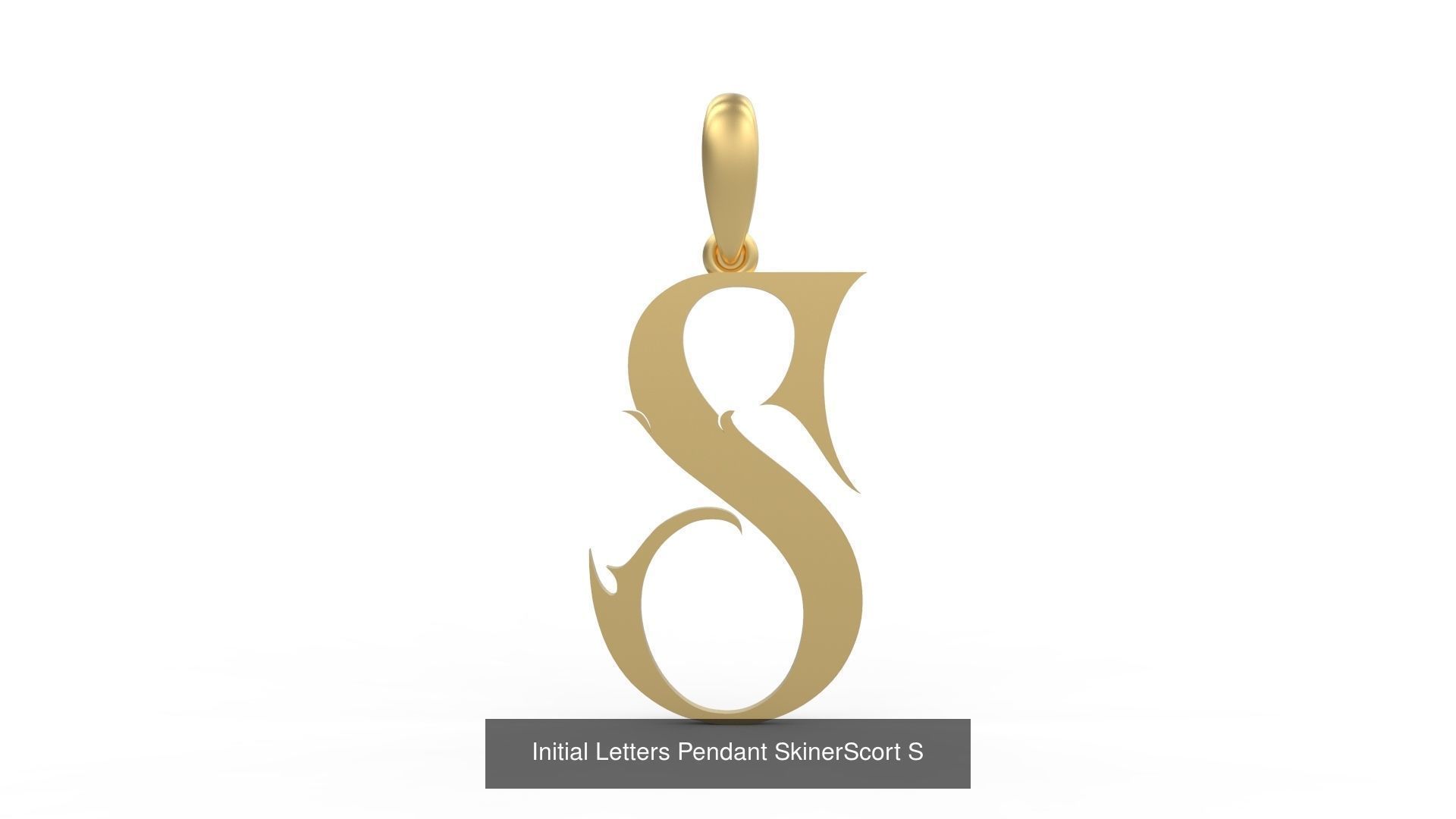 Initial Letters Pendant Alphabets SkinerScort 3D Model Collection_21