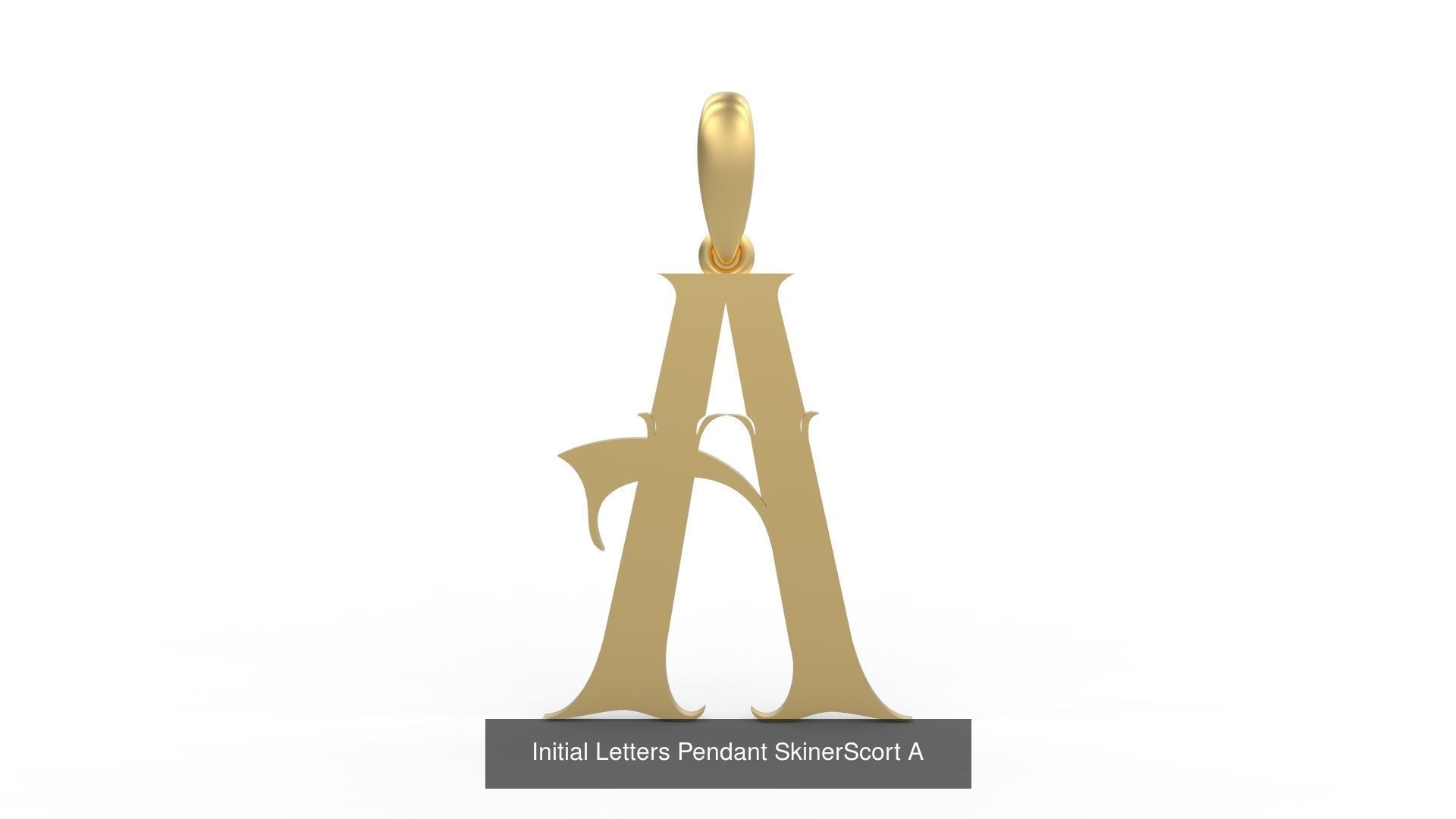 Initial Letters Pendant Alphabets SkinerScort 3D Model Collection_3