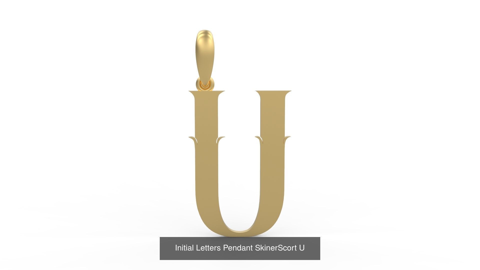 Initial Letters Pendant Alphabets SkinerScort 3D Model Collection_23