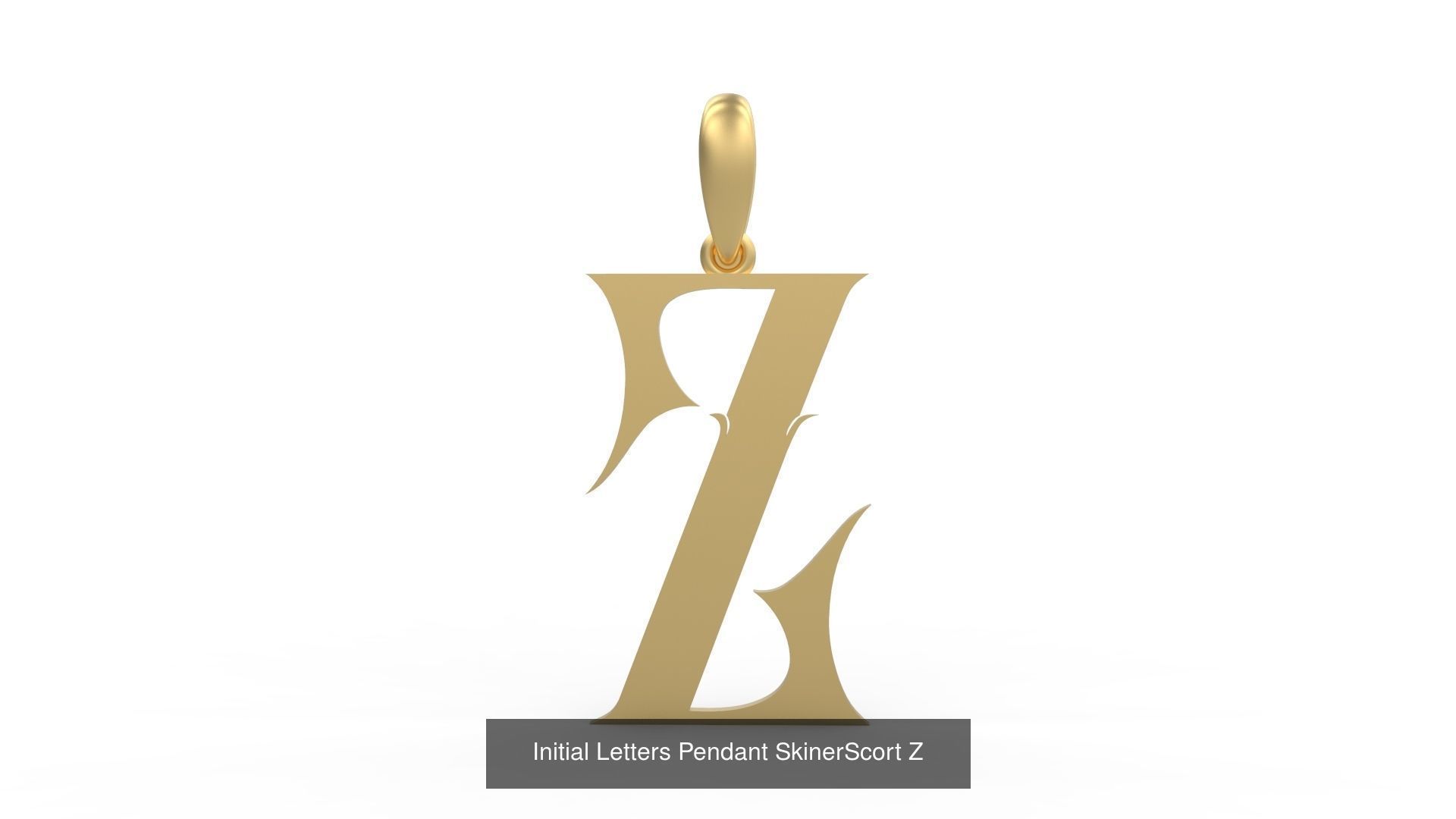 Initial Letters Pendant Alphabets SkinerScort 3D Model Collection_28