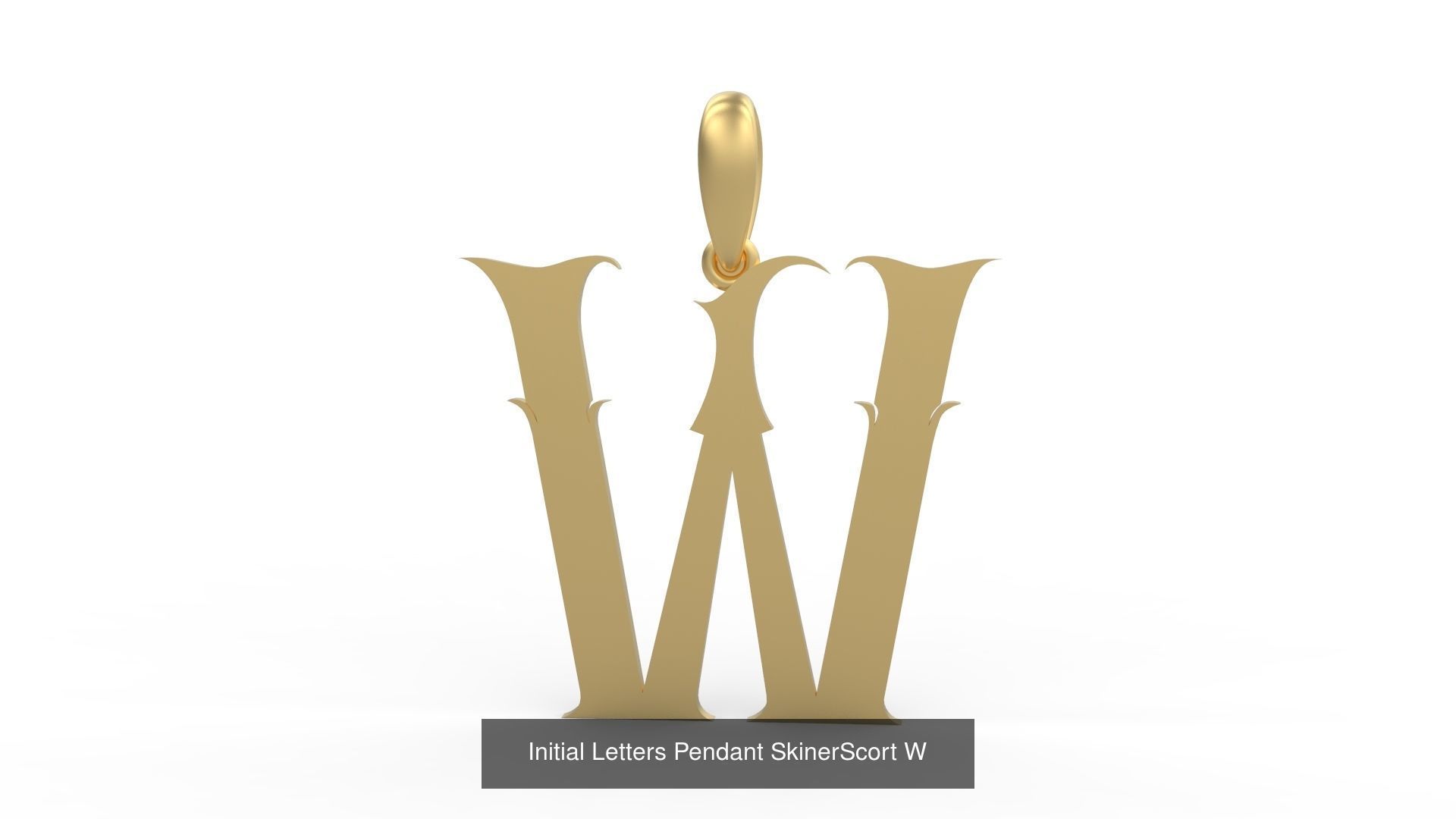 Initial Letters Pendant Alphabets SkinerScort 3D Model Collection_25