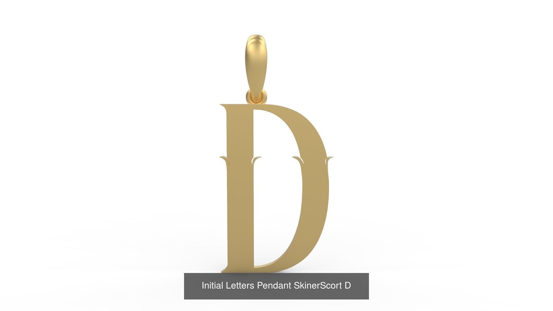 Initial Letters Pendant Alphabets SkinerScort 3D Model Collection_6