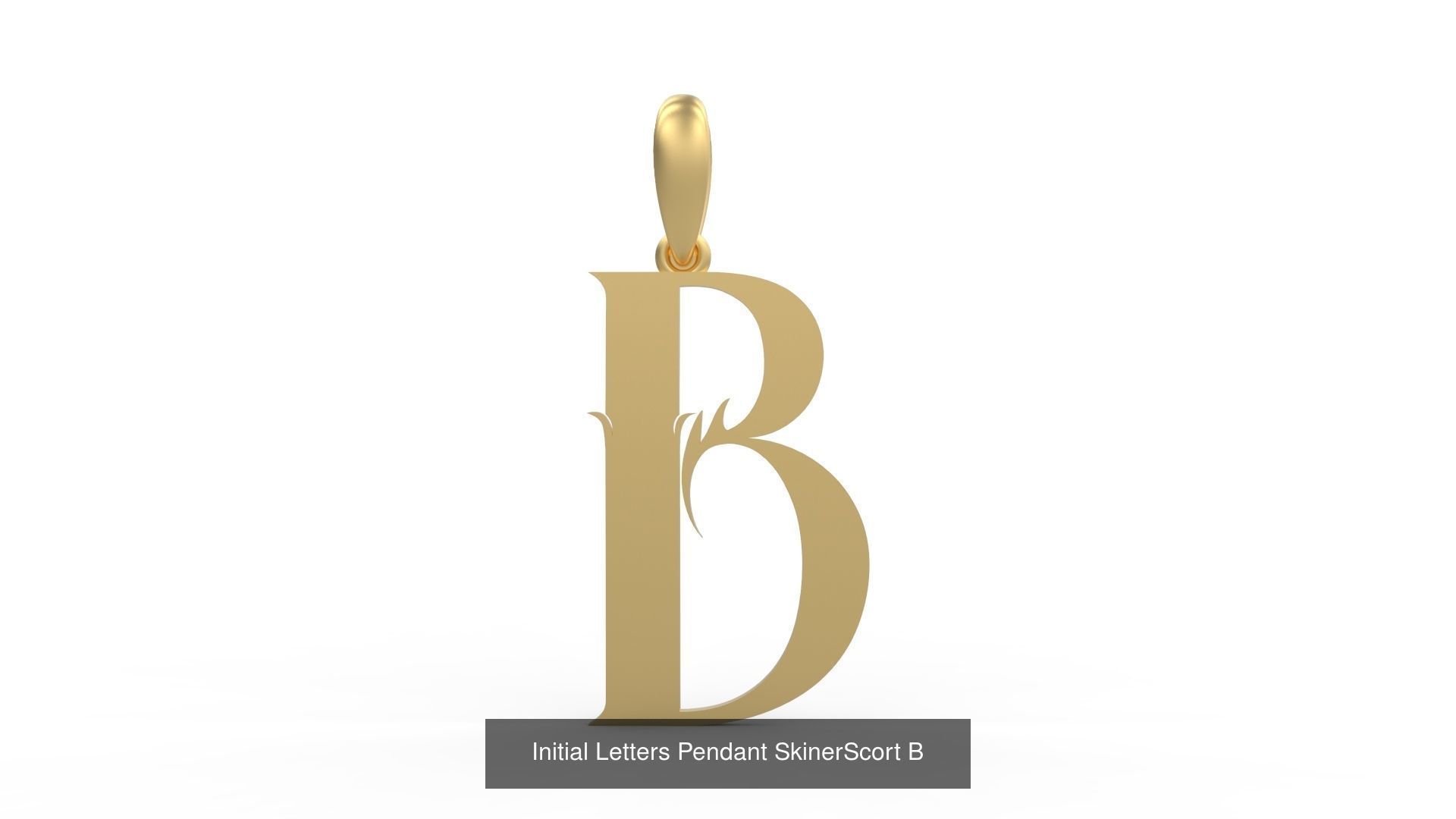 Initial Letters Pendant Alphabets SkinerScort 3D Model Collection_4