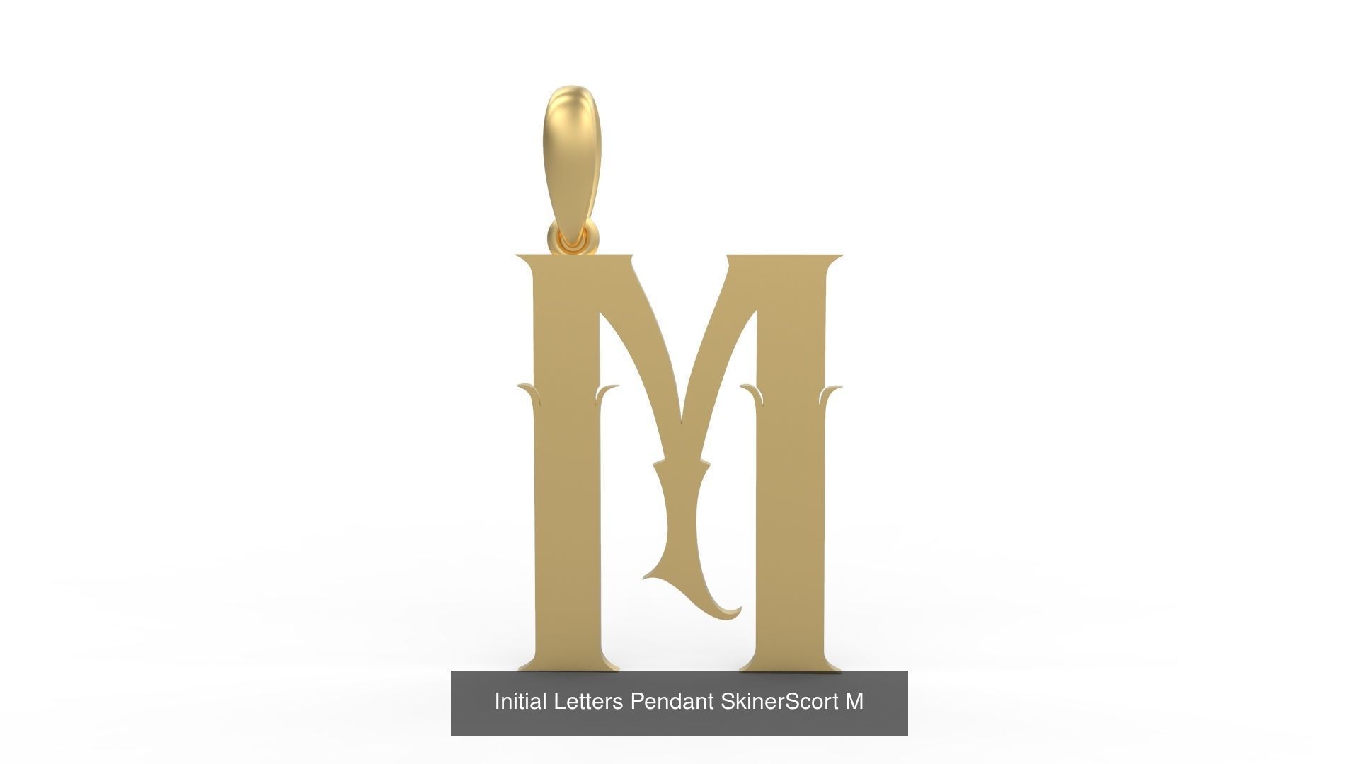 Initial Letters Pendant Alphabets SkinerScort 3D Model Collection_15