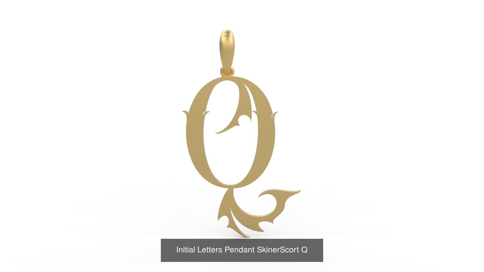 Initial Letters Pendant Alphabets SkinerScort 3D Model Collection_19