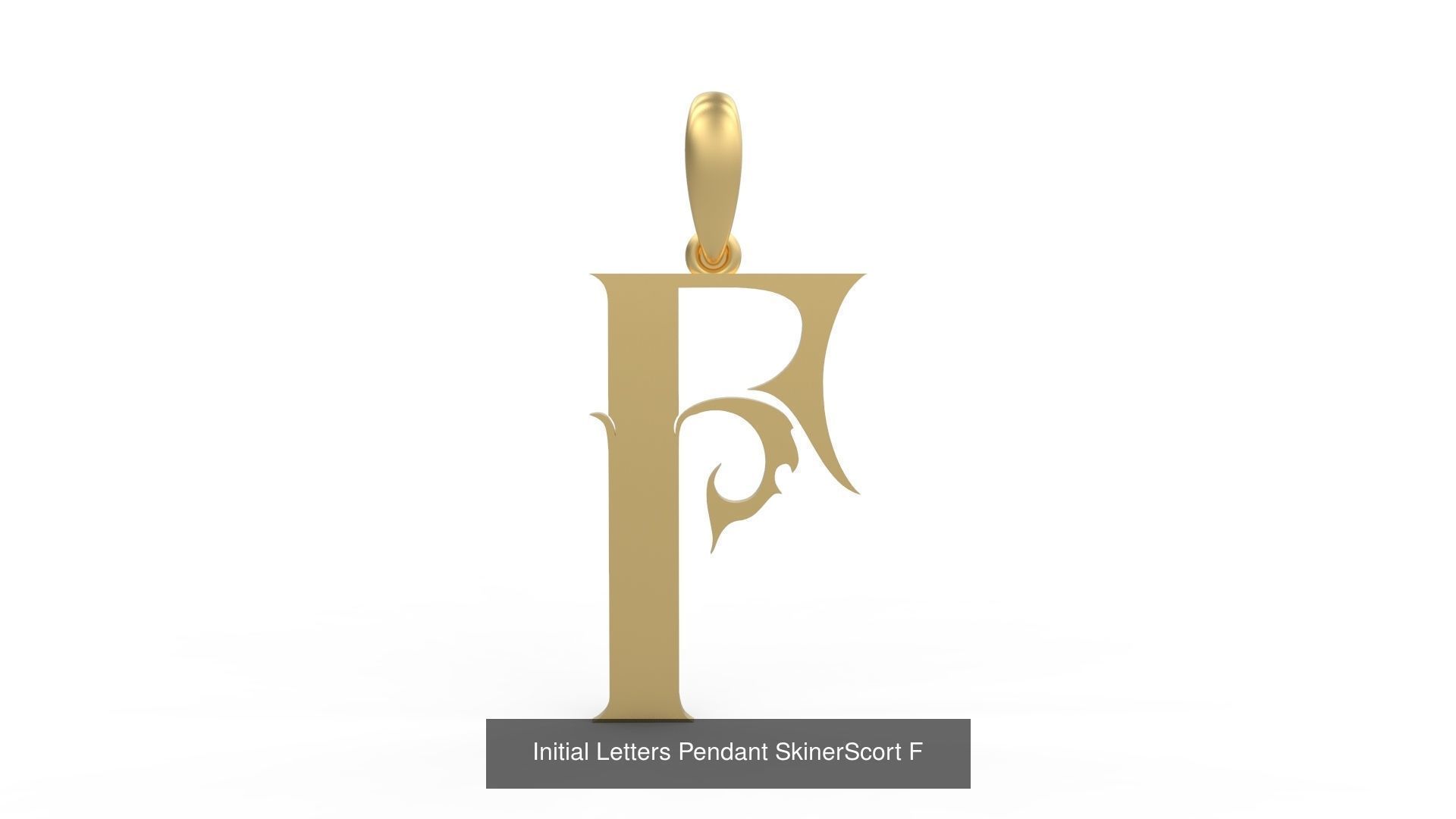 Initial Letters Pendant Alphabets SkinerScort 3D Model Collection_8