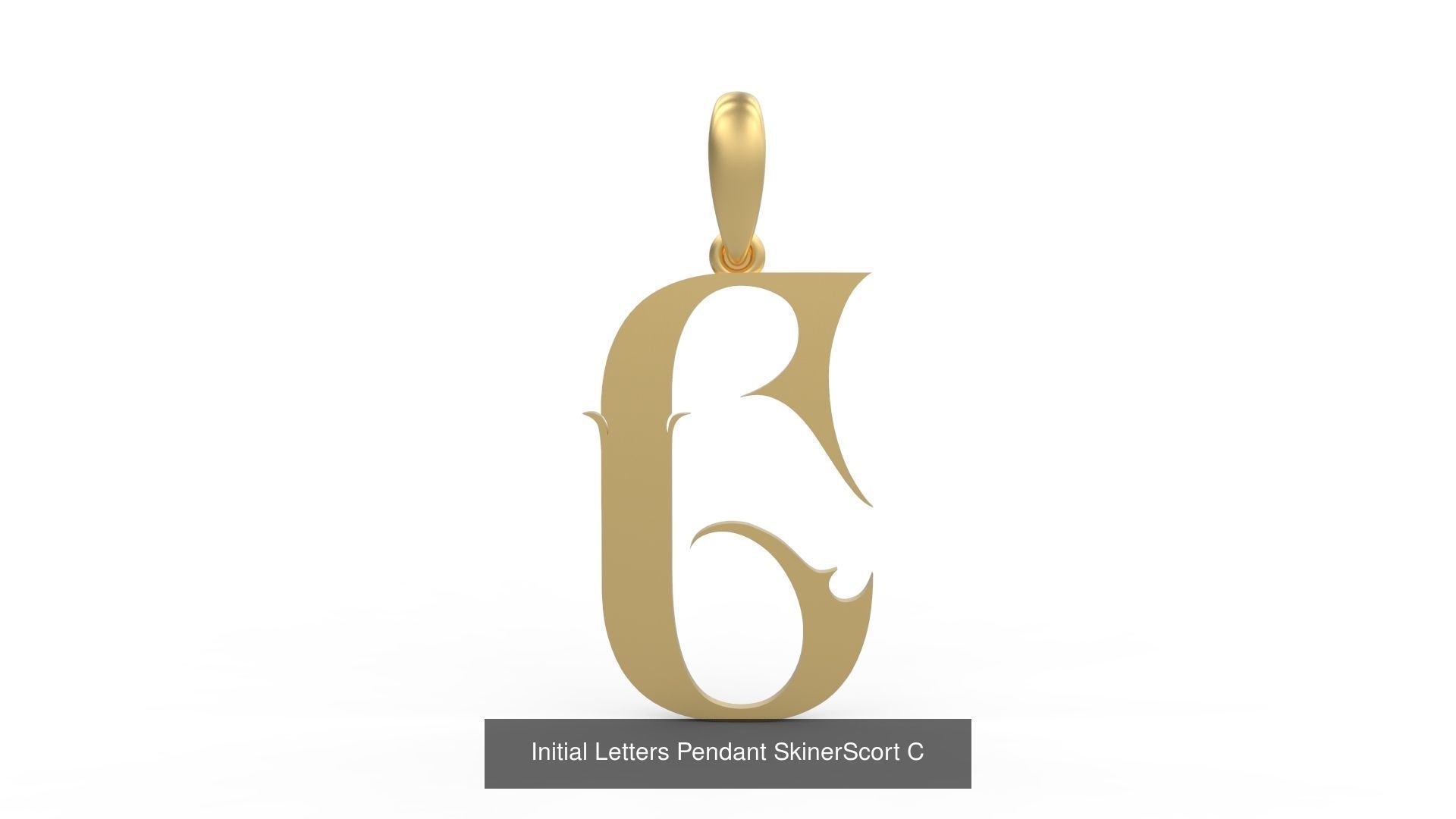 Initial Letters Pendant Alphabets SkinerScort 3D Model Collection_5