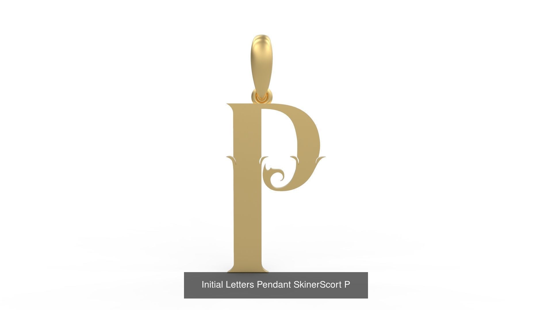 Initial Letters Pendant Alphabets SkinerScort 3D Model Collection_18