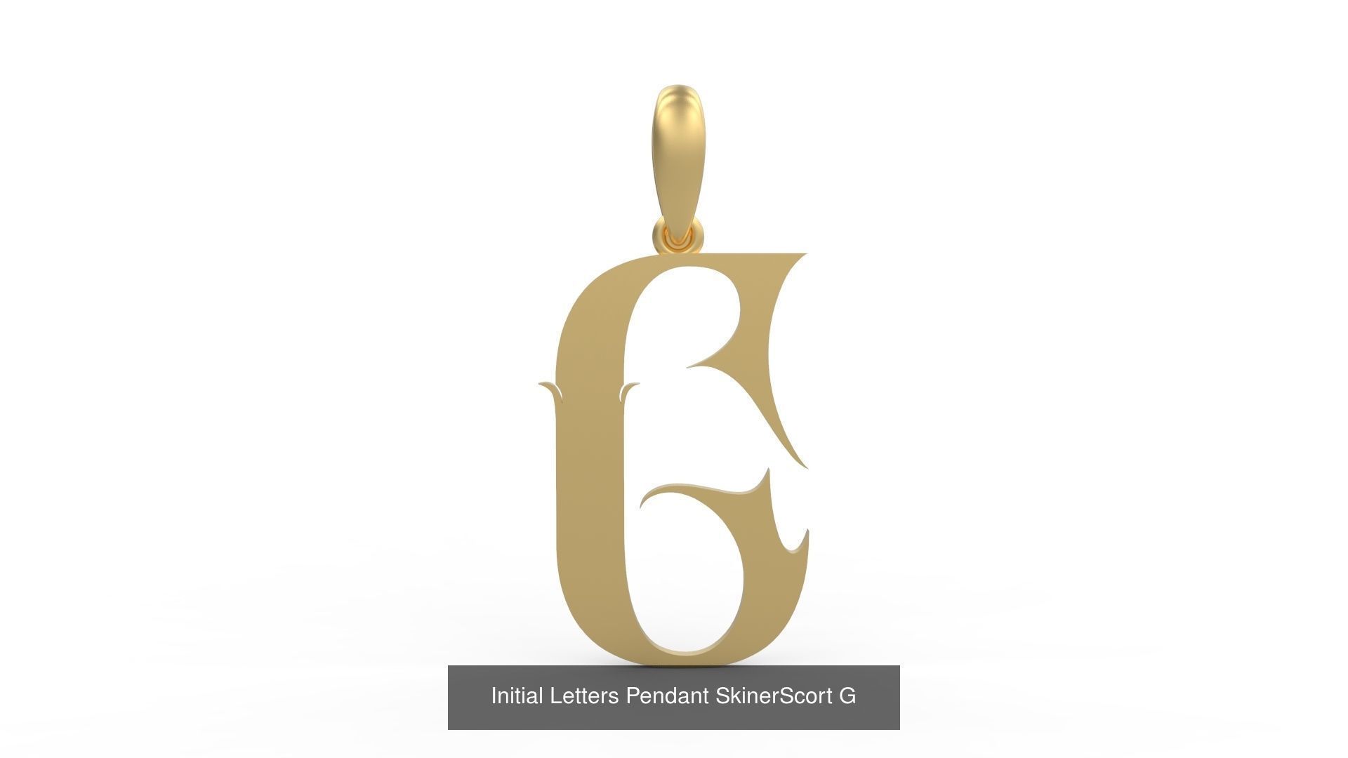 Initial Letters Pendant Alphabets SkinerScort 3D Model Collection_9