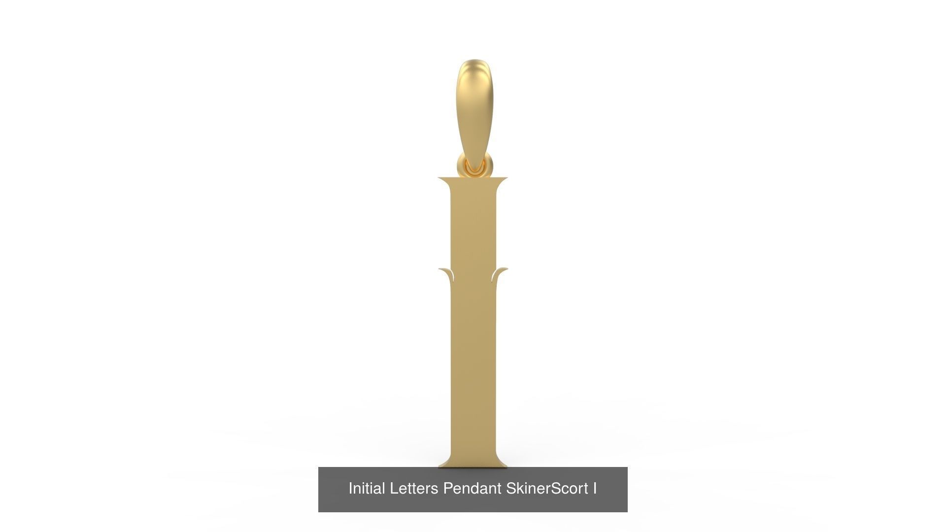 Initial Letters Pendant Alphabets SkinerScort 3D Model Collection_11