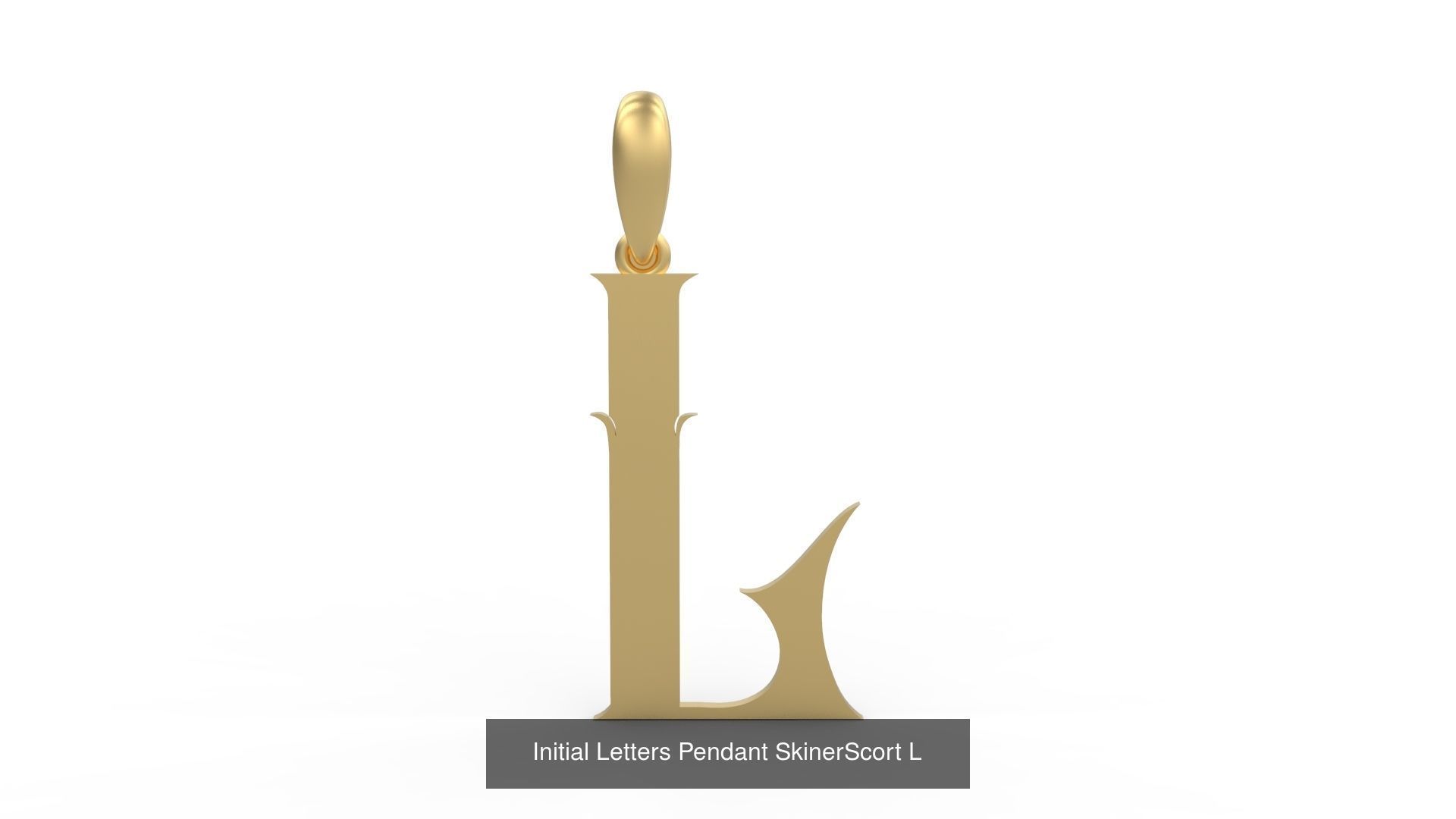 Initial Letters Pendant Alphabets SkinerScort 3D Model Collection_14