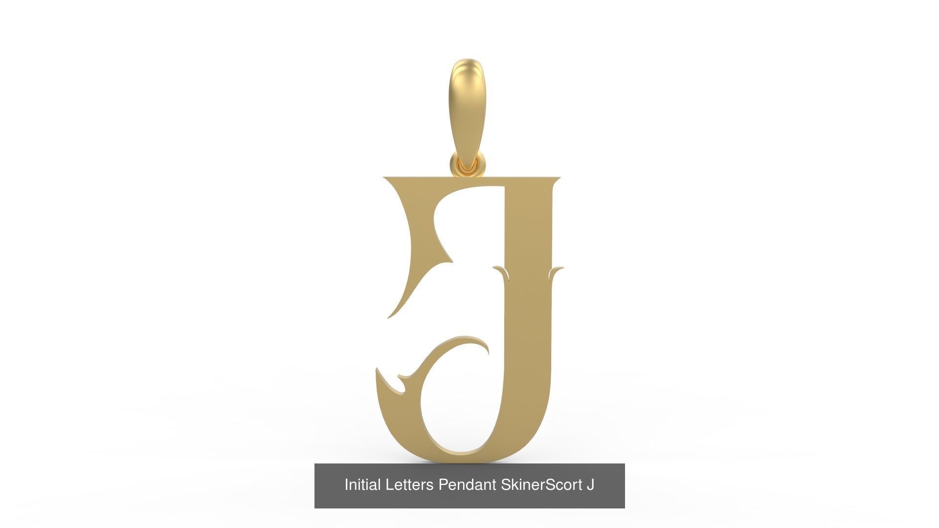 Initial Letters Pendant Alphabets SkinerScort 3D Model Collection_12
