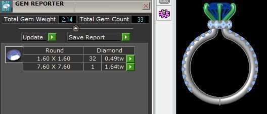 Diamond Wedding Set 3D print model_13