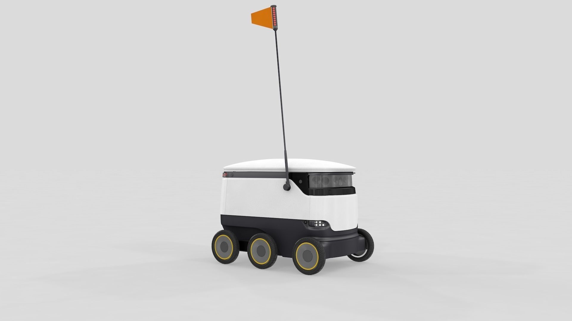 Delivery Robot Starship 3D model_4