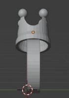 D Initial with Crown Pendant 3D print model_4