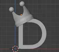 D Initial with Crown Pendant 