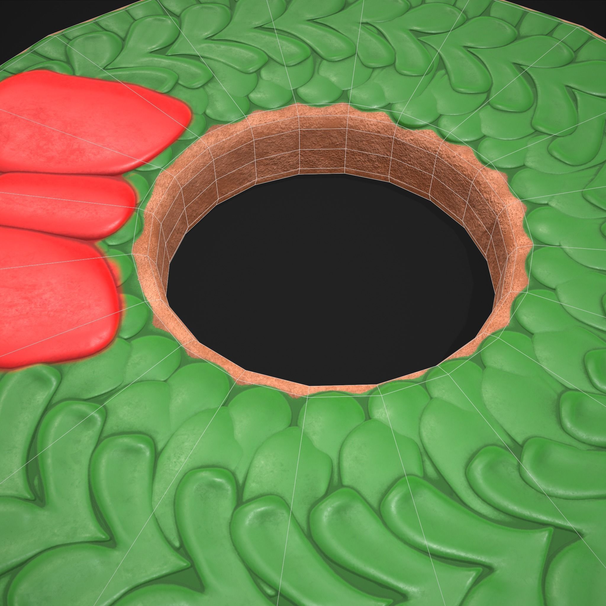 Christmas Wreath Cookies Free low-poly 3D model_15