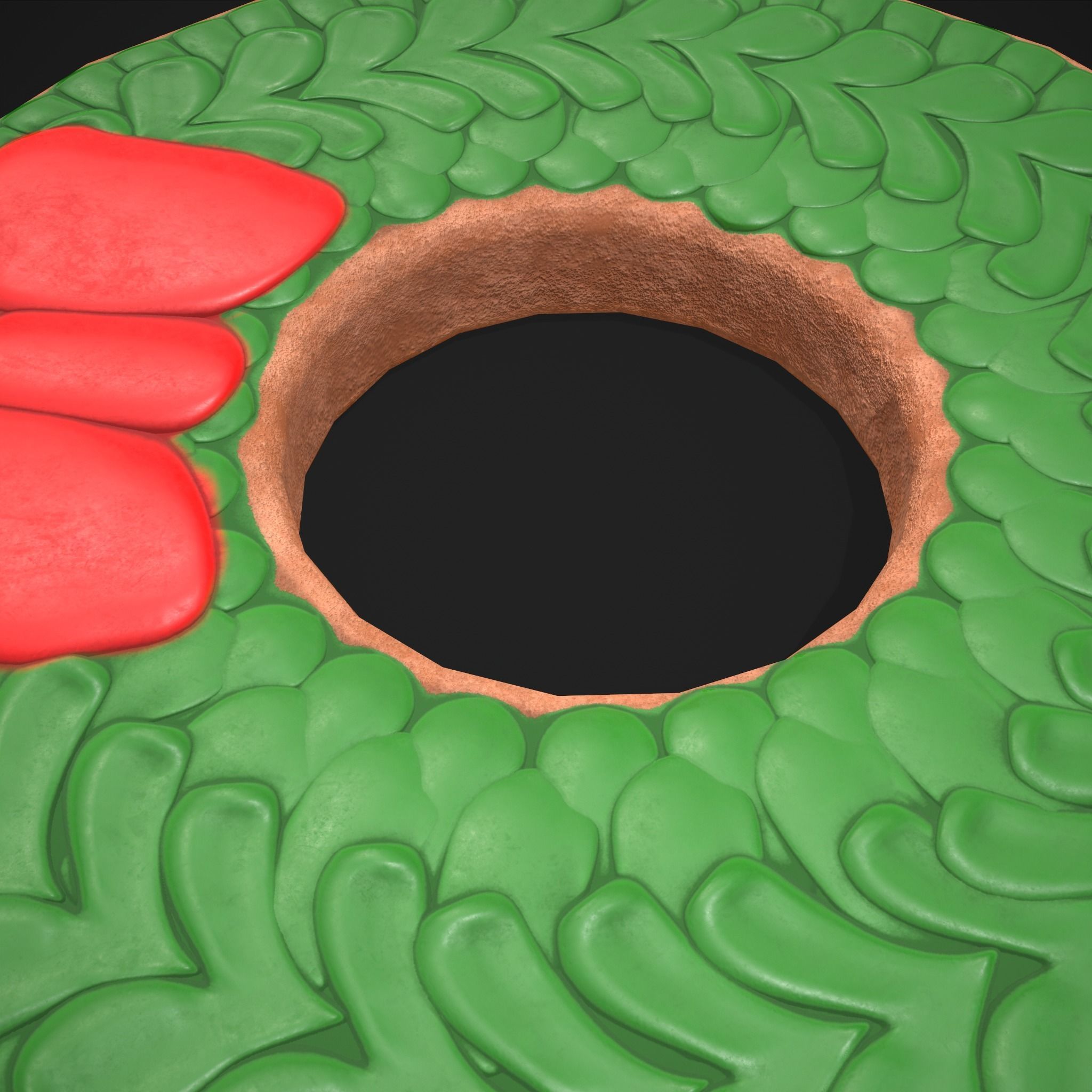 Christmas Wreath Cookies Free low-poly 3D model_14