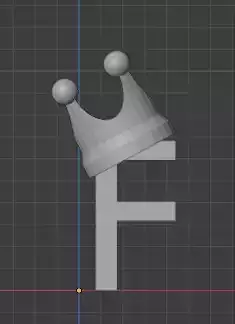 F Initial with Crown Pendant