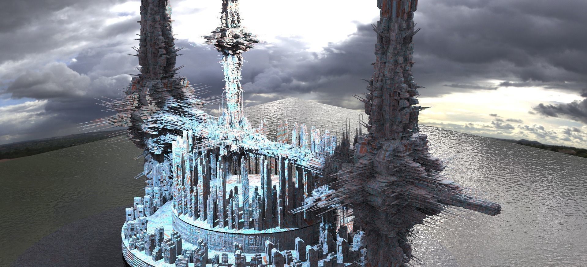 Energy Sacrifice Power Station city Kit bash 3D model_1