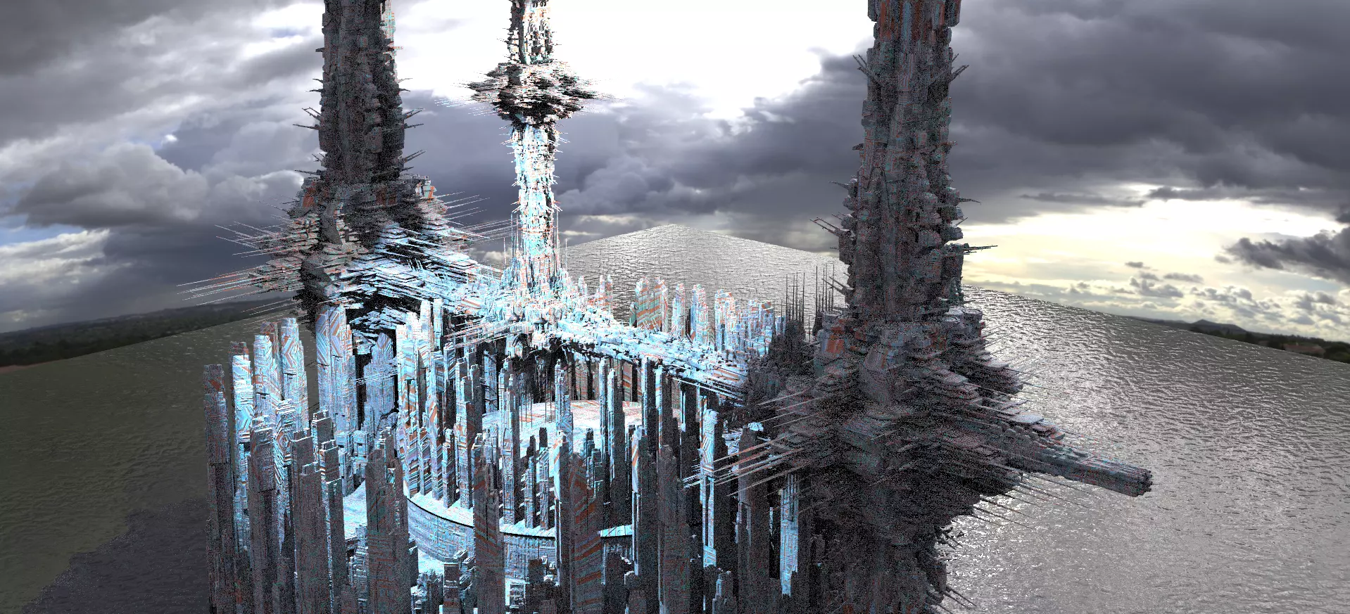 Energy Sacrifice Power Station city Kit bash 3D model_0