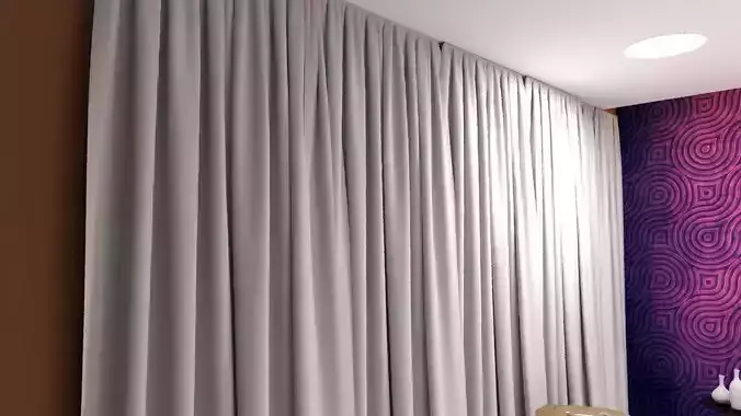 ANIMATED CURTAIN 3D MODEL