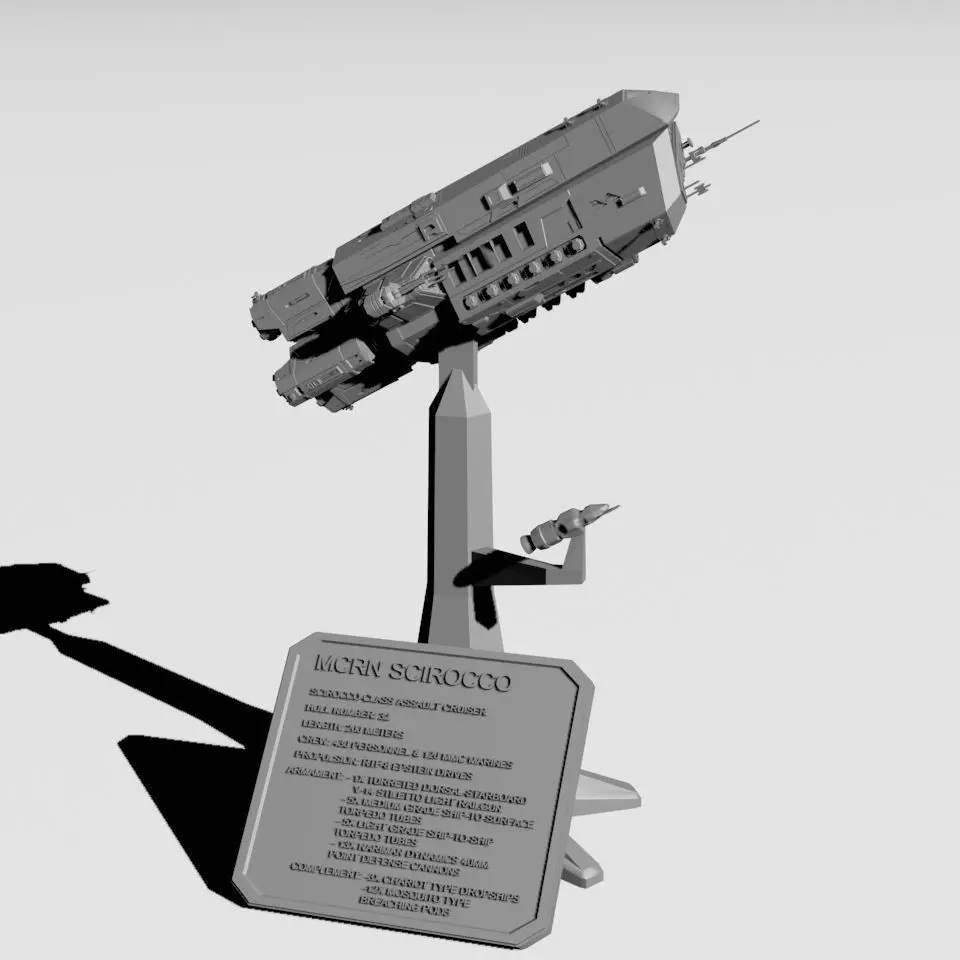Expanse MCRN Scirocco Assault Cruiser 3D print model_0