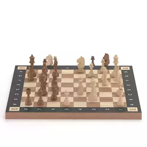 Wooden classic chess