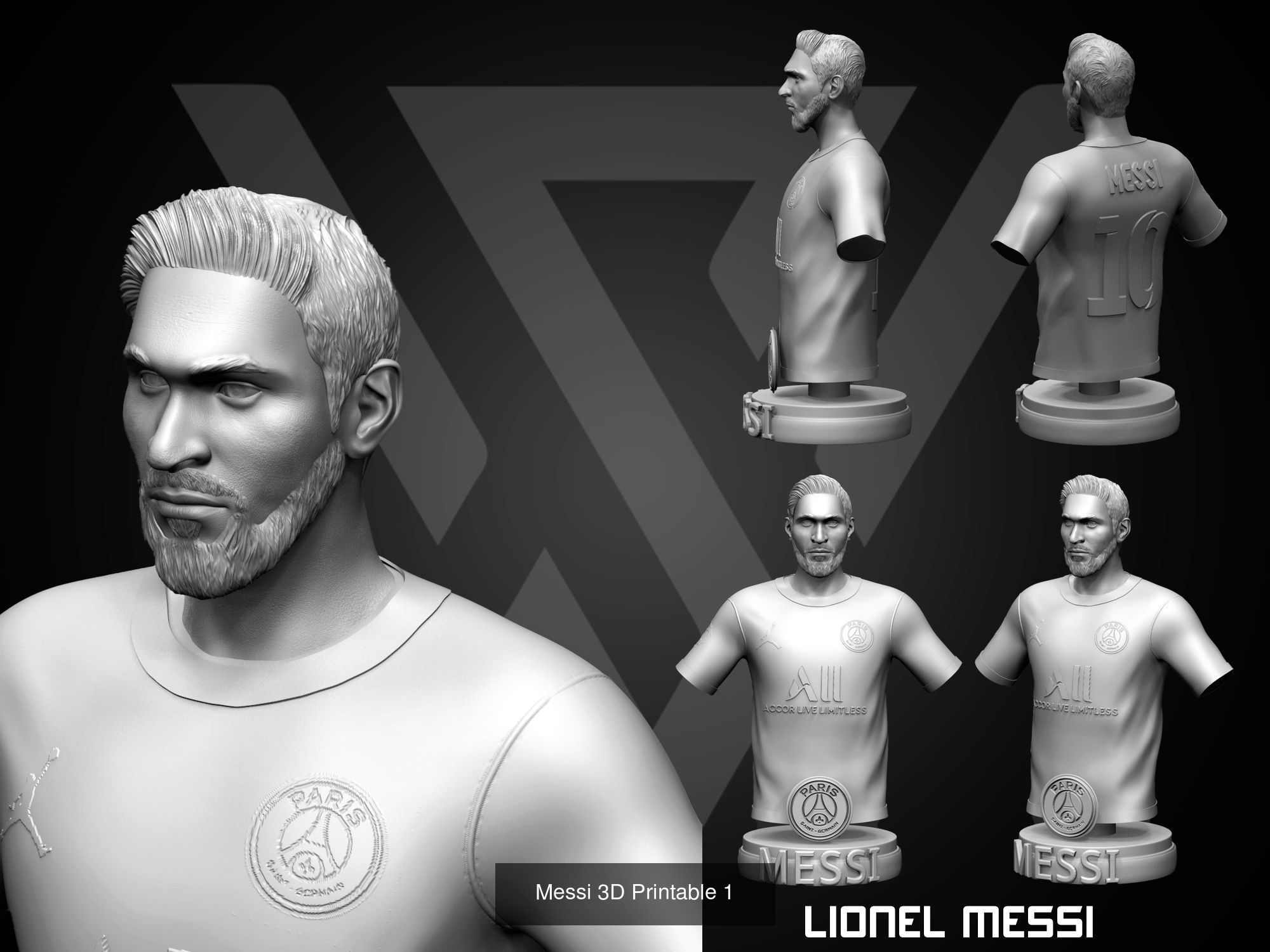 Lionel Messi 3D Printable Collection _1