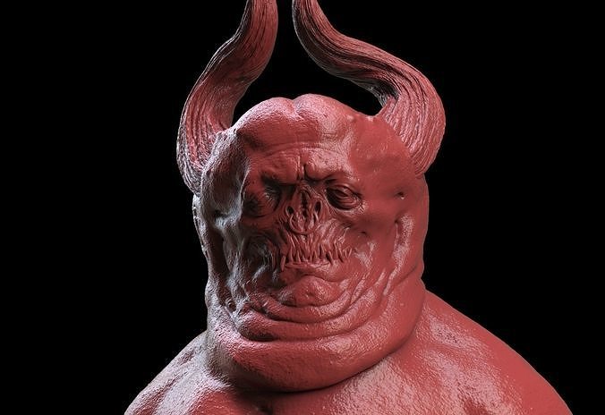 Chubby Demon Bust 3D print model