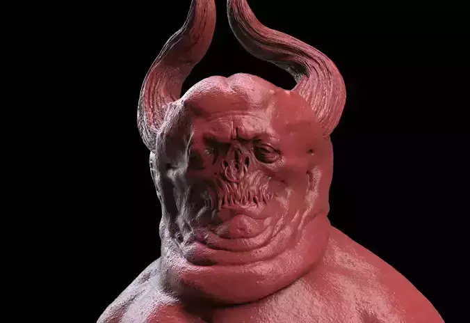 Chubby Demon Bust 3D print model