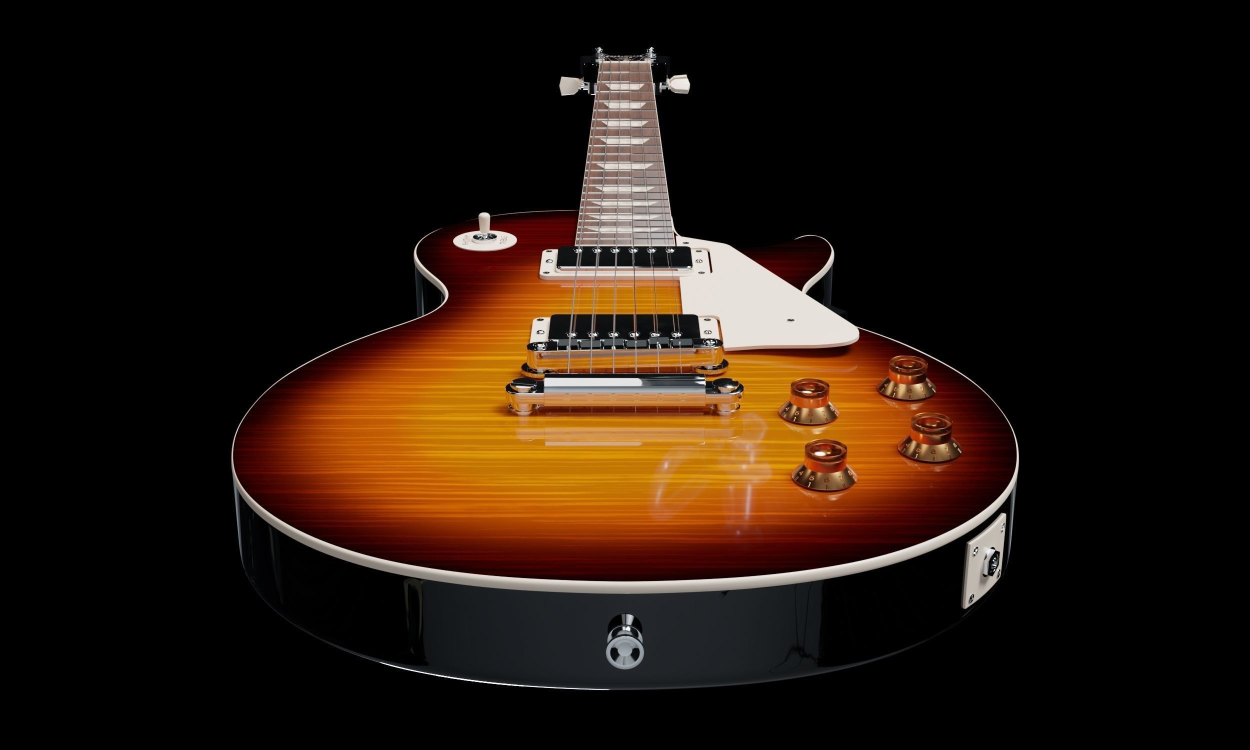 Gibson Les Paul Guitar Free 3D model_3