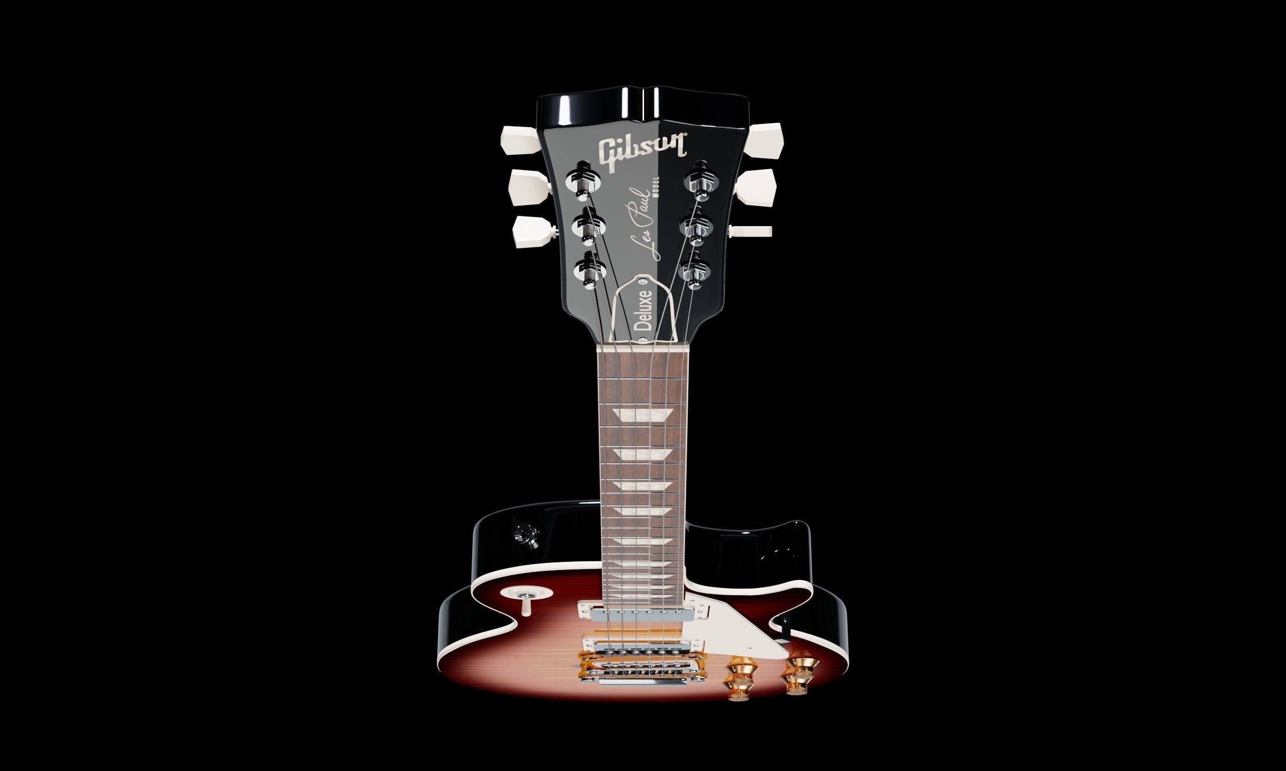 Gibson Les Paul Guitar Free 3D model_4