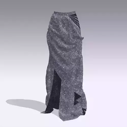 SKIRT DRAPED GLITTER LOOK FASHION