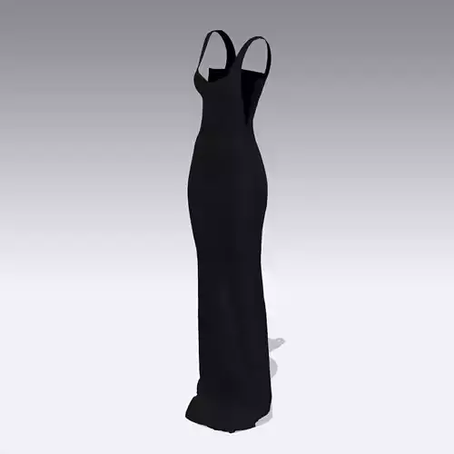 DRESS BLACK LONG MODERN STYLE FASHION LOOK