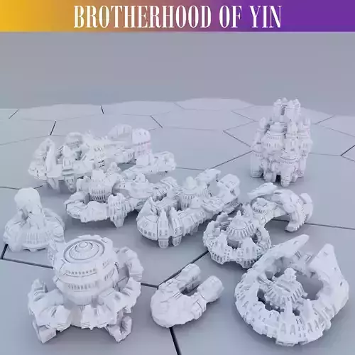 Twilight Imperium Ships Brotherhood of Yin 3D print model