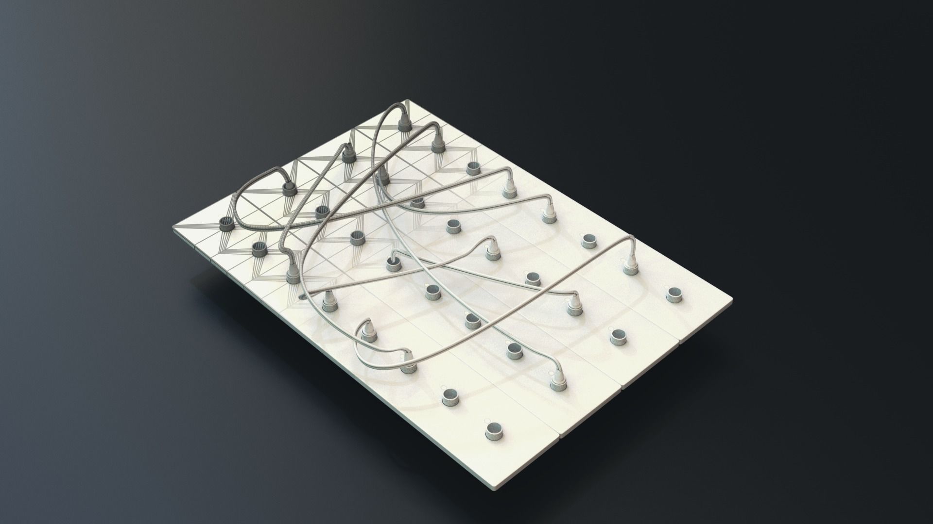 Modular PUI Physical Dashboard Interface Panels Low-poly 3D model_15