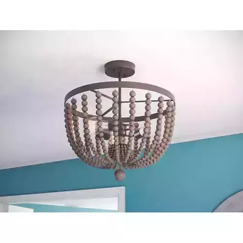 Calabasas Bowl Semi Flush Mount 3D model