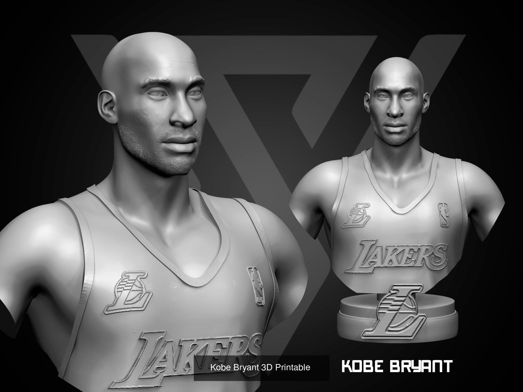  NBA Triangle Lengend 3D Printable 3D Model Collection_1