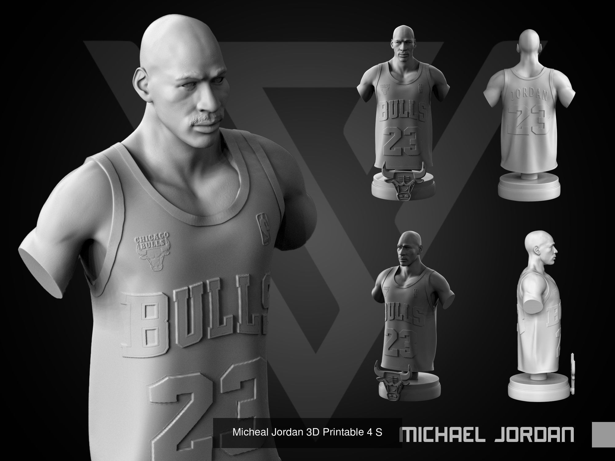  NBA Triangle Lengend 3D Printable 3D Model Collection_2